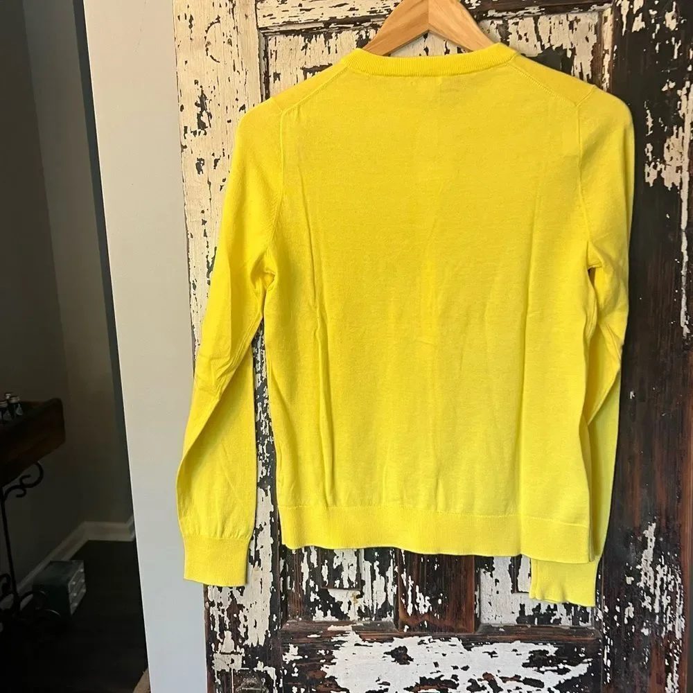 J. Crew Vibrant Yellow The Caryn Cardigan. NWT.  Size small.